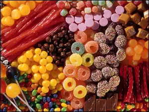 Słodycze, Cukierki, Lizaki, Draże