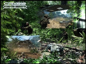 broń, Crysis, żołnierz, dżungla, helikopter