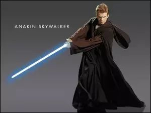 Hayden Christensen, Star Wars, szata, czarna, laser