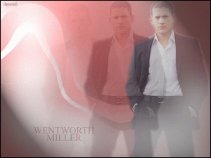 Wentworth Miller, czarny garnitur