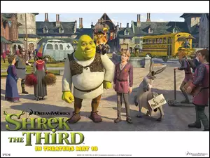 Shrek 3, miasto, postacie