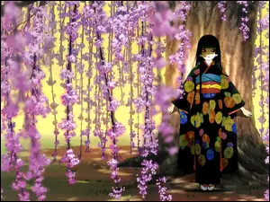 kwiaty, Jigoku Shoujo, kobieta