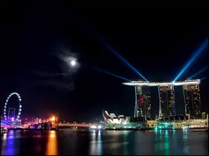 Księżyc, Singapur, Marina Bay Sands