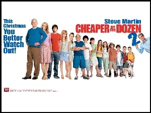Steve Martin, Cheaper By The Dozen 2, Tom Welling, dzieci, Bonnie Hunt, Piper Perabo