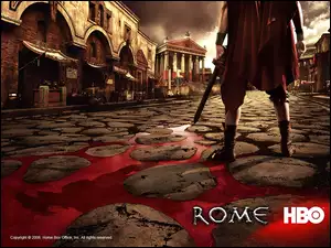 człowiek, Rome, rynek, Rzym, miecz
