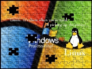 Puzzle, Logo, Linuxa