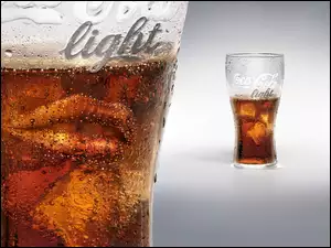 Light, Szklanka, Coca-Cola