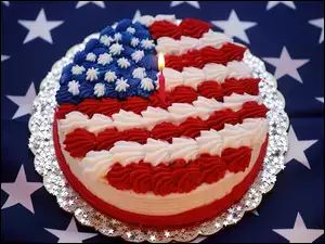 Urodzinowy, Amerykański, Tort