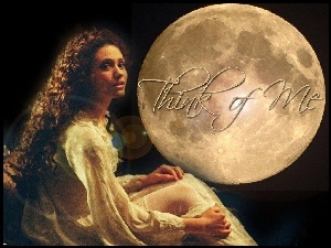 kobieta, Phantom Of The Opera, koszula, księżyc, nocna