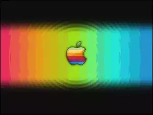Apple, Kolorowe, Tęczowe, Kręgi, Logo