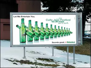 Reklama, Ogłoszeniowa, Heineken, Tablica