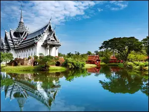 Jezioro, Domek, Tajlandia