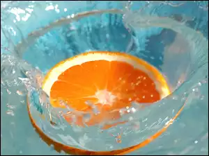 Woda, Pomarańcza, Szklanka