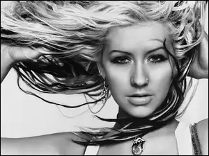 naszyjnik, Christina Aguilera, kolczyk
