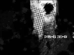 Death Note, plamy, postać, napis