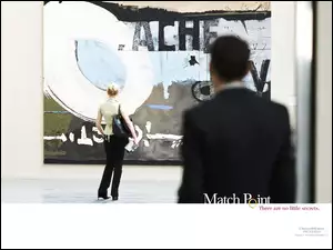 mczyzna, Match Point, mur, malowido, kobieta