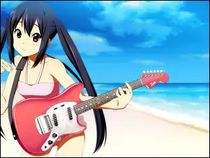 K-ON!, Plaża, Elektryczna, Gitara