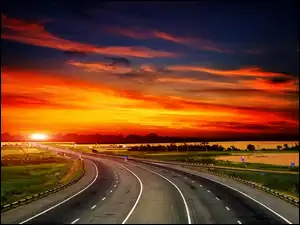 Słońca, Autostrada, Zachód