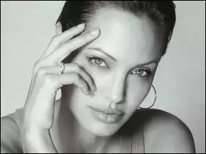 ręka, Angelina Jolie, twarz