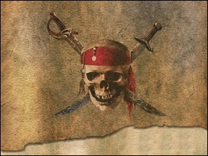 Piraci Z Karaibów, czaszka, szable