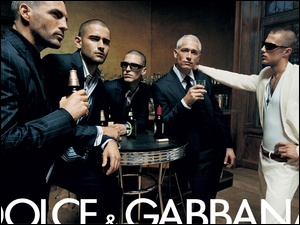 butelki, Dolce And Gabbana, garnitur, mężczyźni, krawat