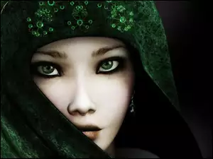 Oczy, Kobieta, Zielone
