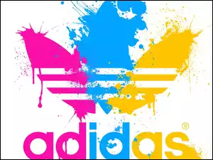 Trójkolorowe, Adidas, Rozmyte, Logo