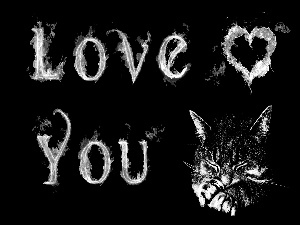 Kotek, Serduszko, Kocham, Cię