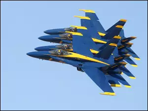 Boeing F/A 18-Hornet, Czterej, Blue, Wspaniali, Angels