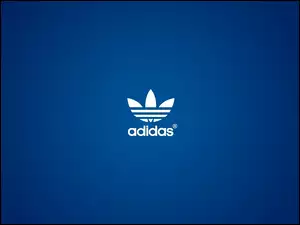 Logo, Tło, Adidas, Niebieskie