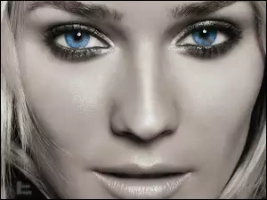 Oczy, Diane Kruger, Niebieskie