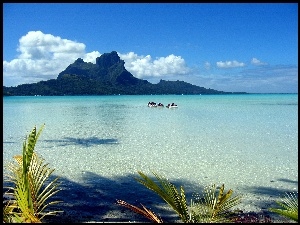 Morze, Polinezja Francuska, Bora Bora, Wyspa