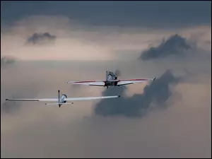 Chmury, Samolot, Szybowiec