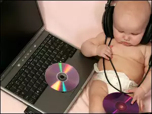 Laptop, Dziecko, DJ