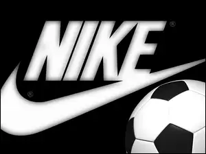 Piłka, Czarne, Logo, Tło, Nike