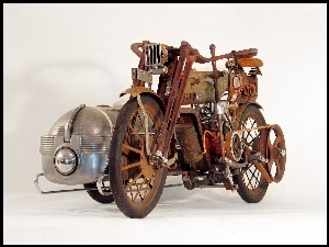 Zabytkowy, 1909, Motor, Harley Davidson