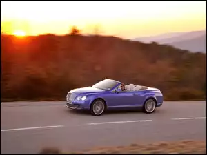 Słońca, Bentley Continental GTC, Zachód