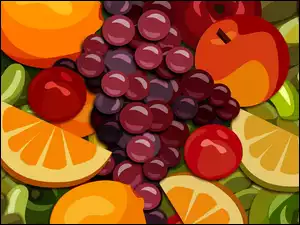 Winogron, Owoce, Pomarańcze