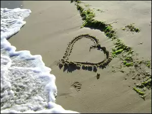 Plaża, Serce, Morze