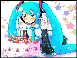 Urodzinowy, Vocaloid, Tort