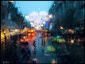 Krople, Miasto, Deszcz
