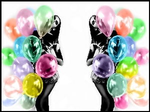 Balony, Kobiety, Kolorowe