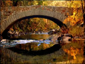 Rzeka, Most, Jesień
