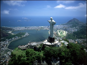 Rio De Janeiro, Brazylia, Jezus, Widok