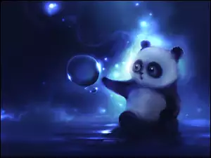 3D, Panda, Bańka