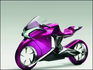 Motocykl, Fioletowy, Honda v4, Concept