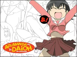 Azumanga Daioh, dziewczyna, napisy, logo