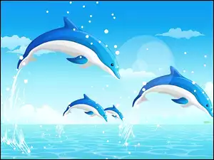 Skaczące, Delfiny