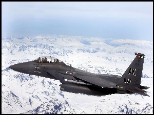Samolot, Góry, Myśliwiec, F-15