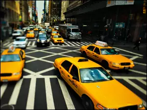 Nowy Jork, Budynki, Taxi, Ulica